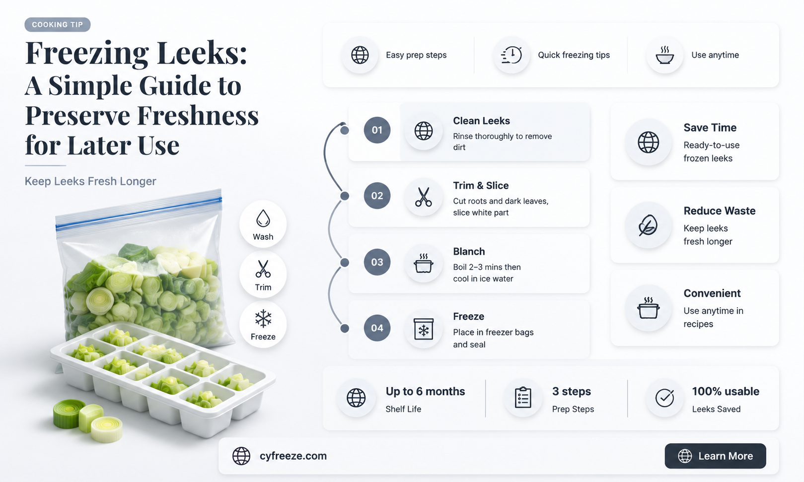 can you freeze leeks for later use