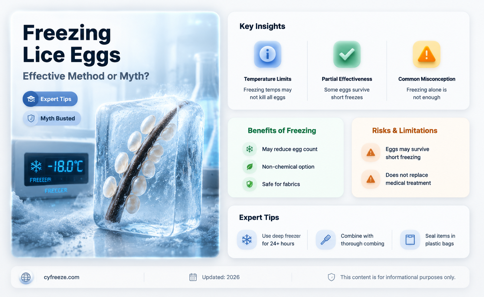 can you freeze lice eggs