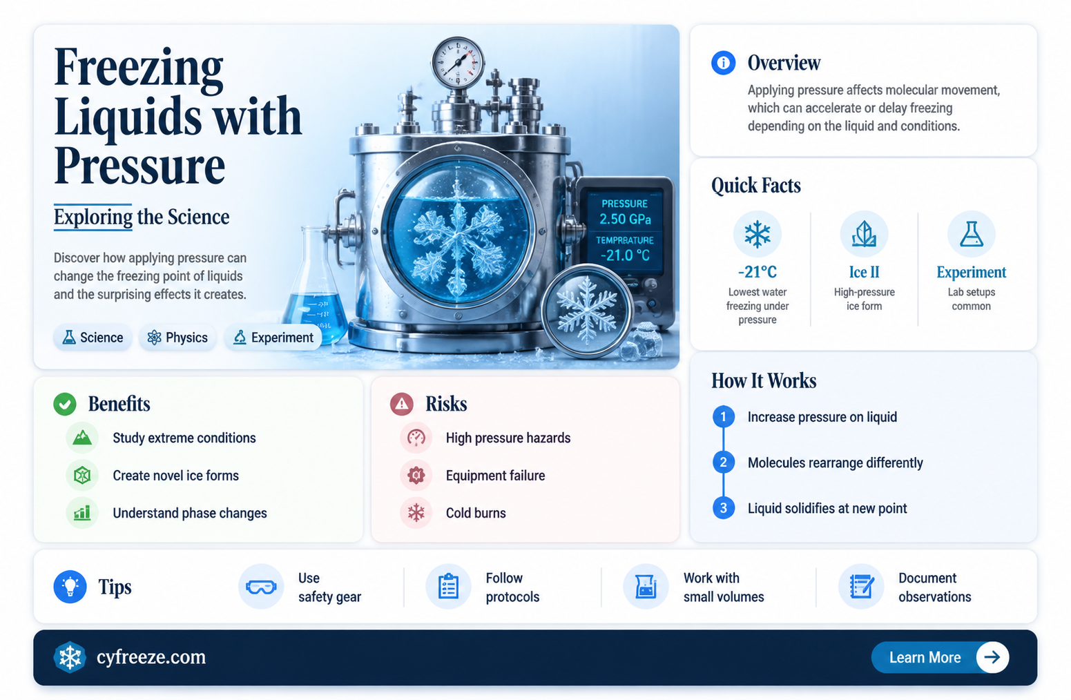 can you freeze a liquid using pressure