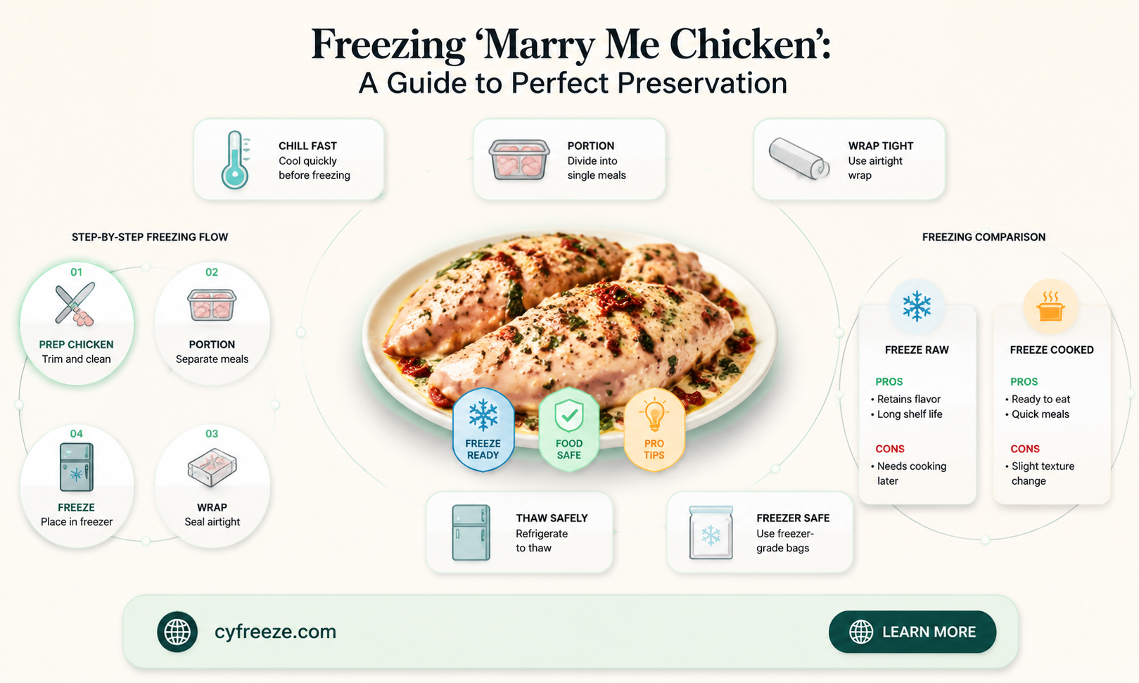 can you freeze marry me chicken