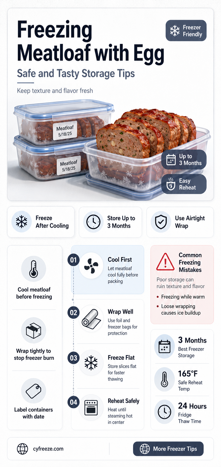 can you freeze meatloaf with egg