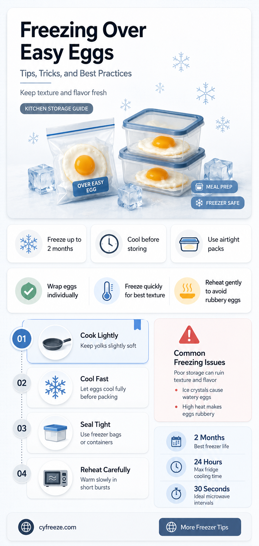can you freeze over easy eggs