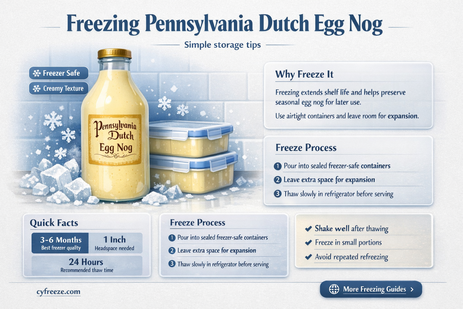 can you freeze pennsylvania dutch egg nog