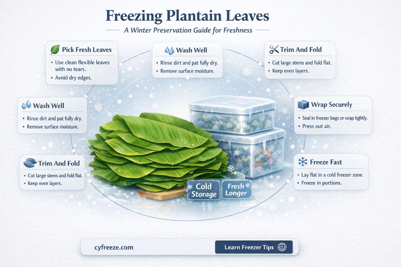 can you freeze plantain leaves to use in winter