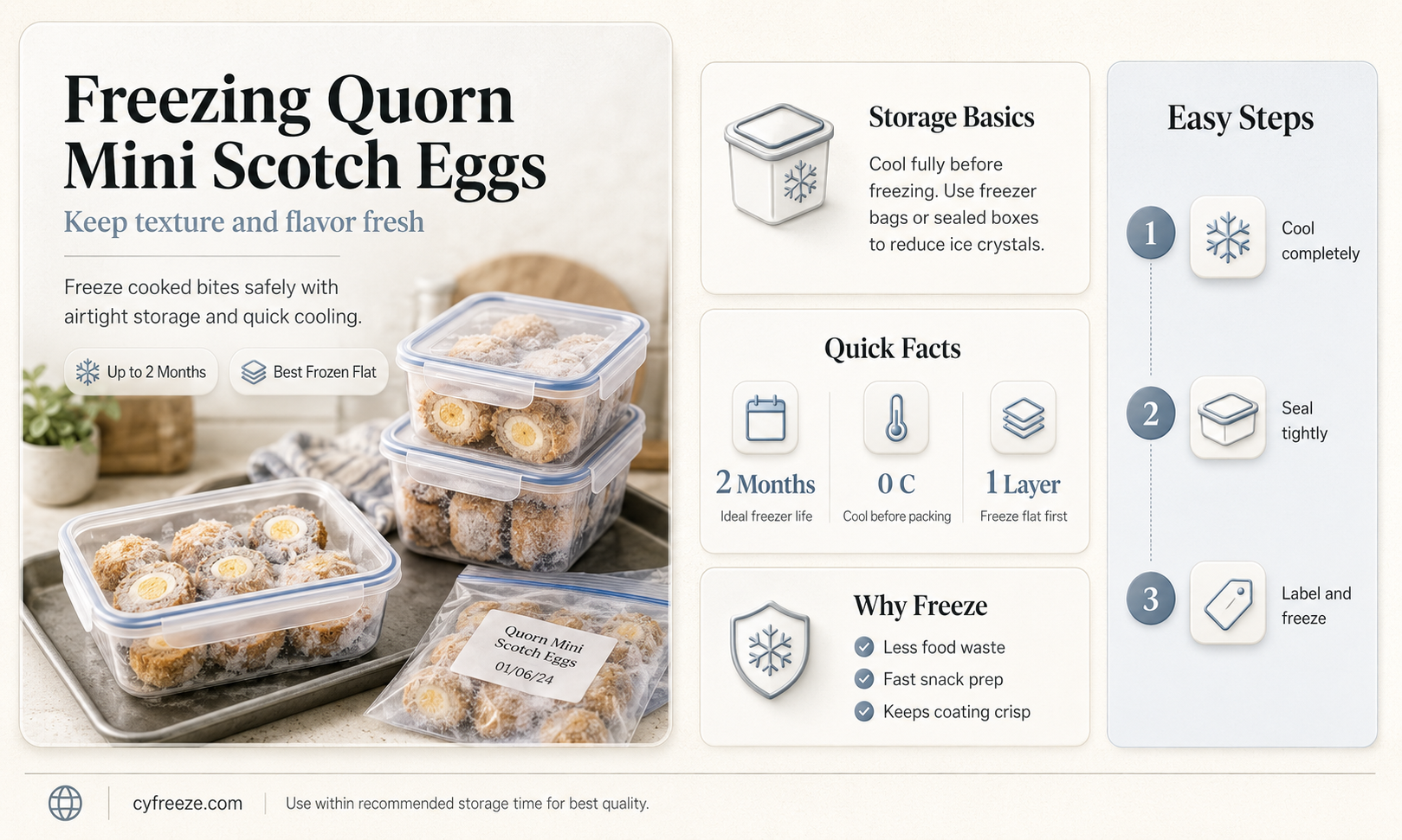 can you freeze quorn mini scotch eggs