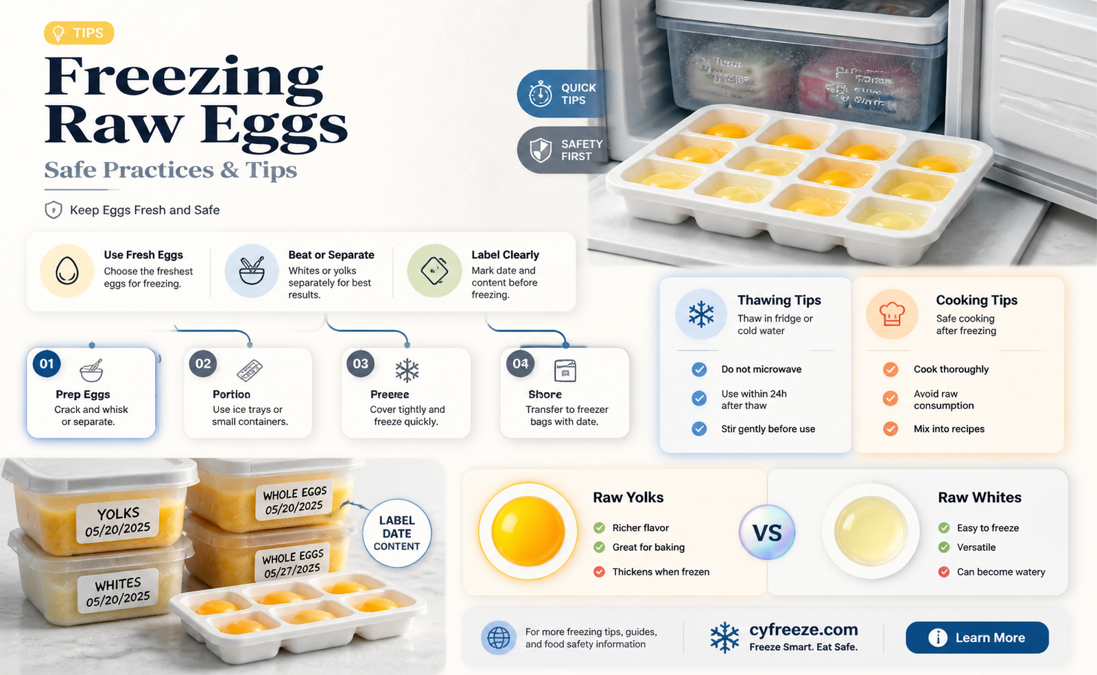 can you freeze a recipe with raw eggs