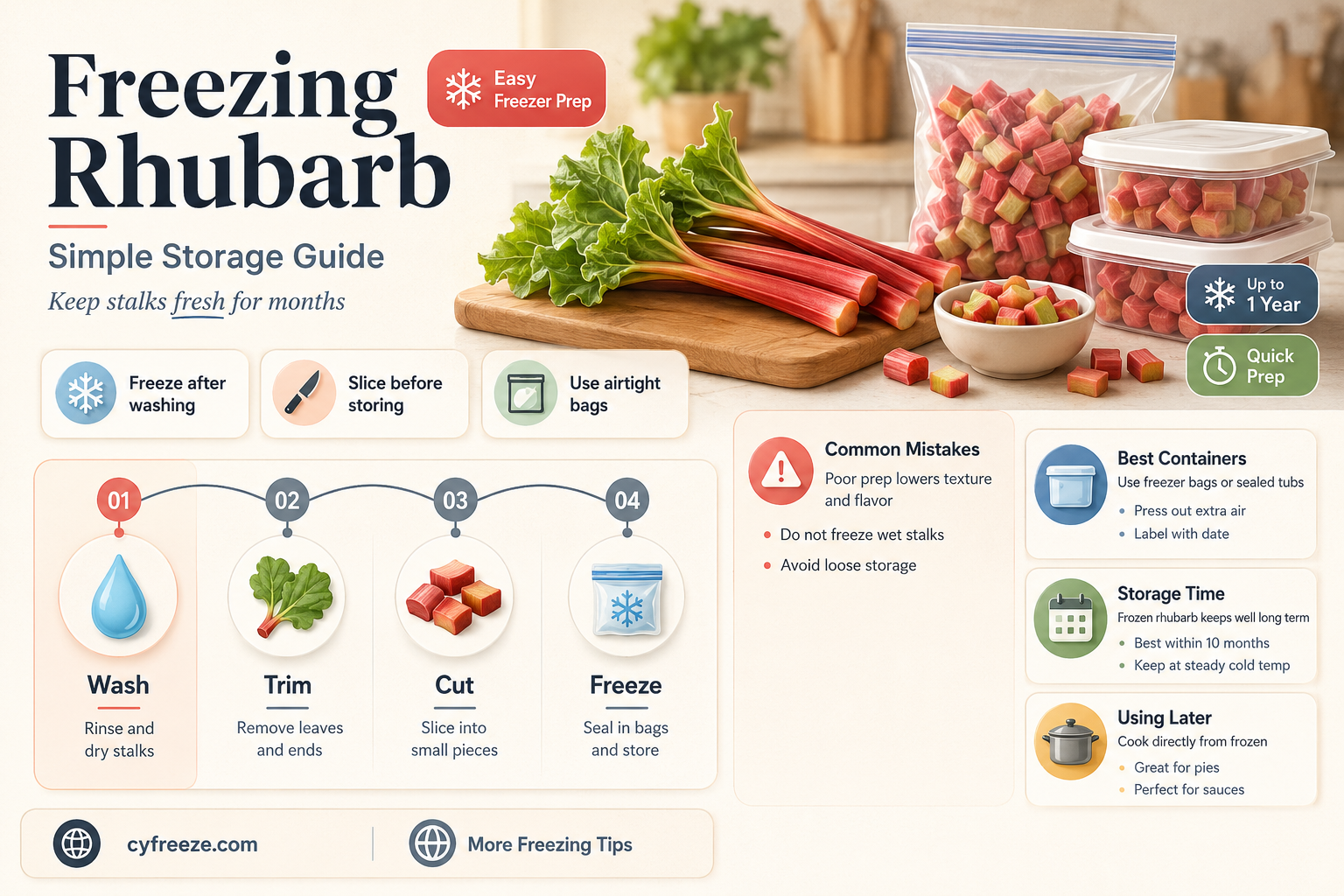 can you freeze rhubarb to use later