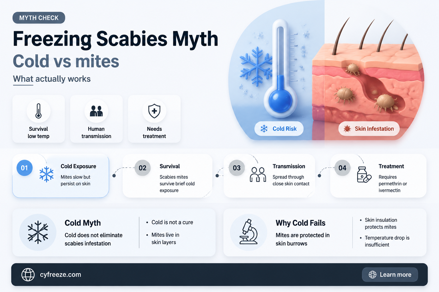 can you get rid of scabies by freezing it out
