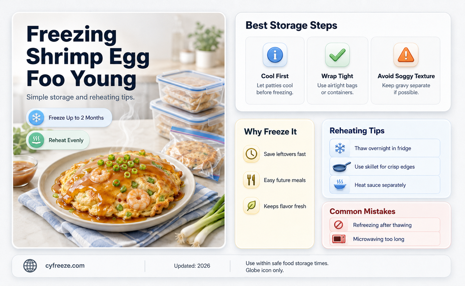 can you freeze shrimp egg foo young