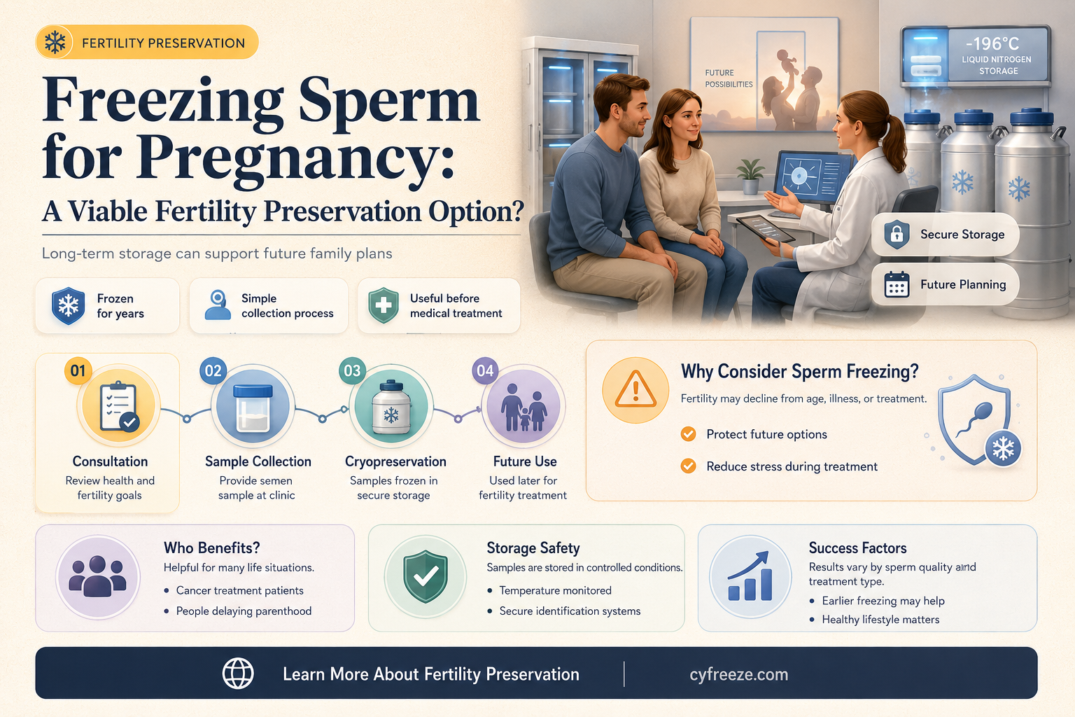 can you freeze sperm and get pregnant