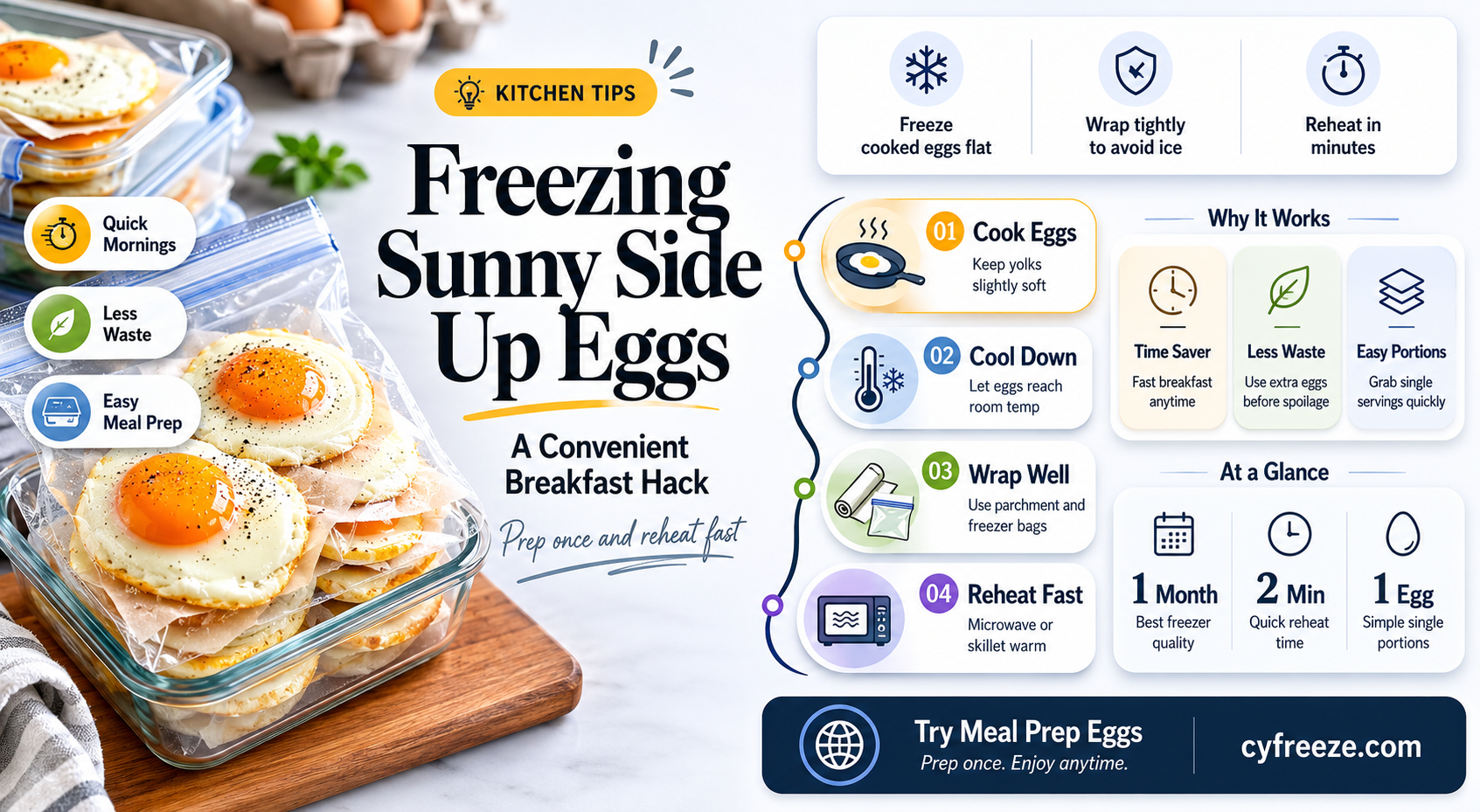 can you freeze sunny side up eggs