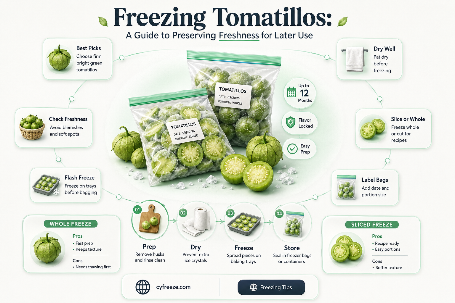 can you freeze tomatillos for later use