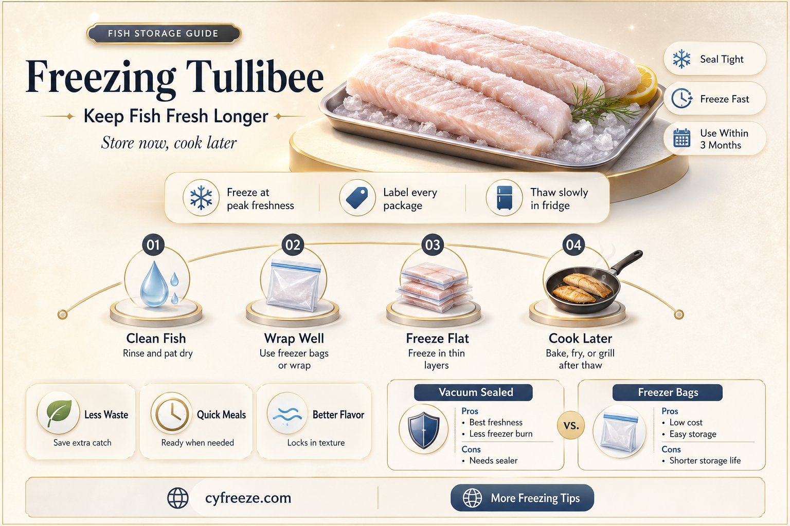 can you freeze tullibee and use it later