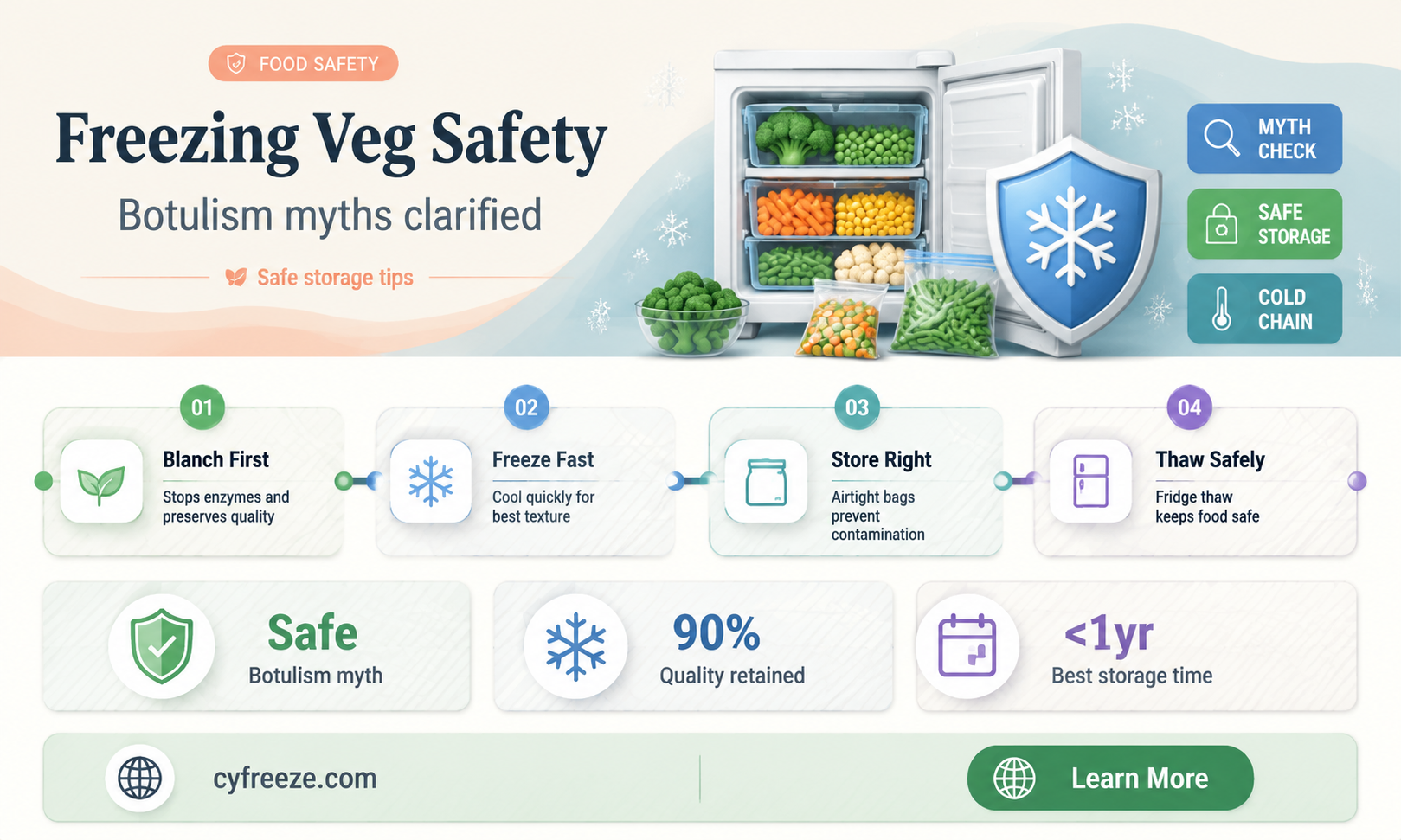 can you get botulism from freezing vegetables