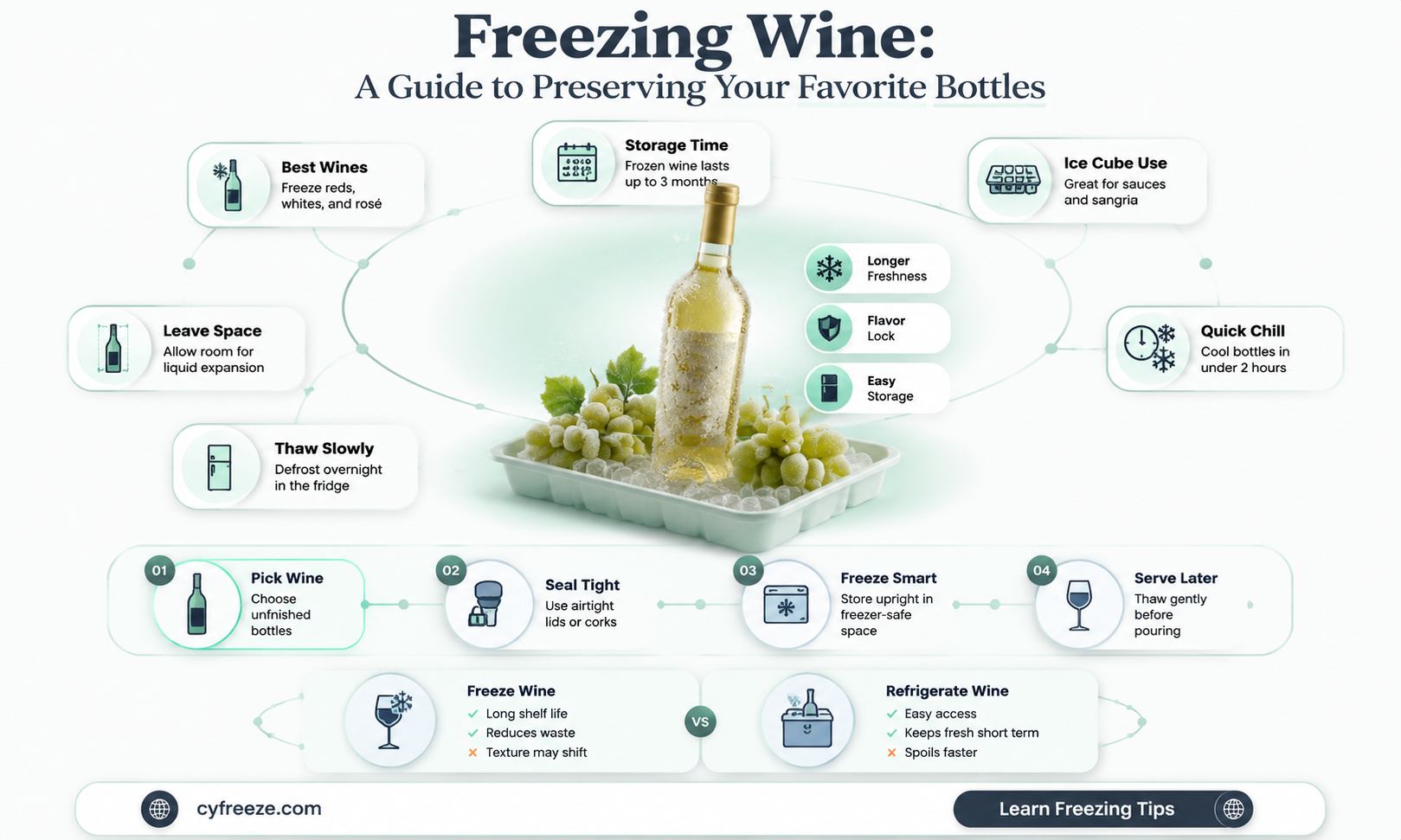 can you freeze wine to use later