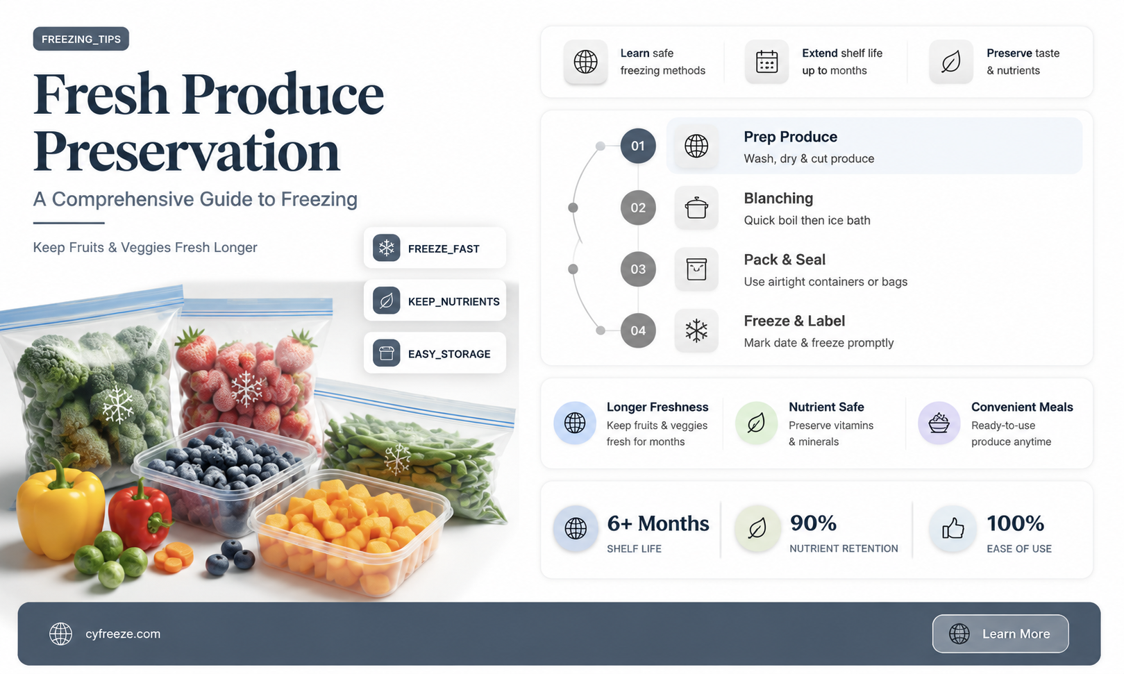can you freeze fresh produce