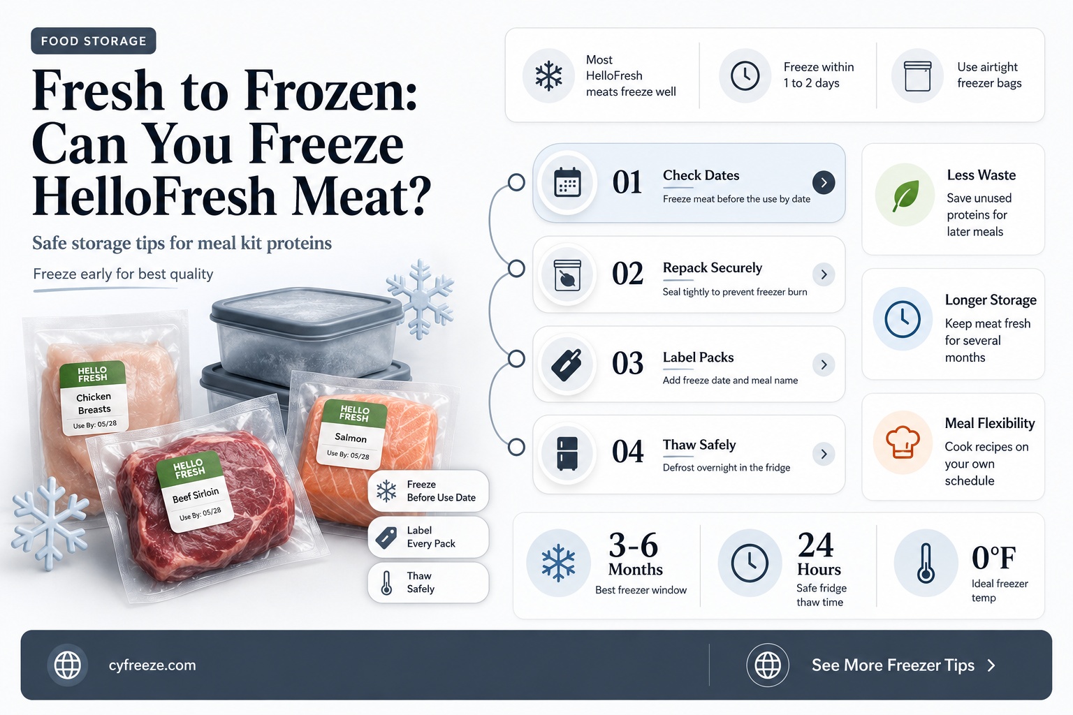 can you freeze meat from hello fresh