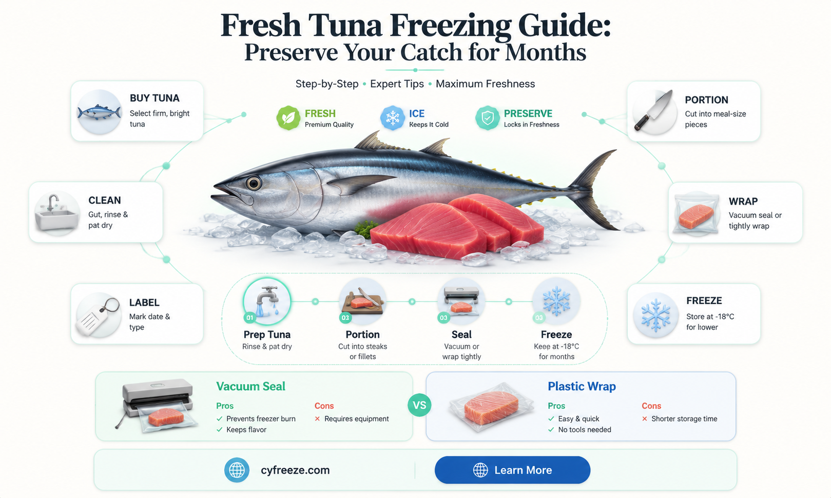can you freeze fresh tuna