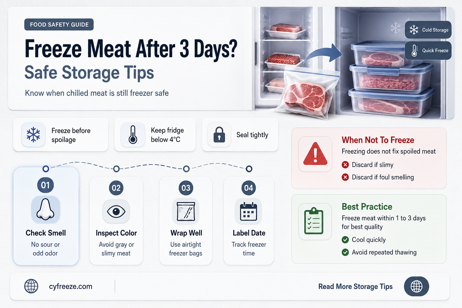 can you freeze meat after 3 days in the fridge
