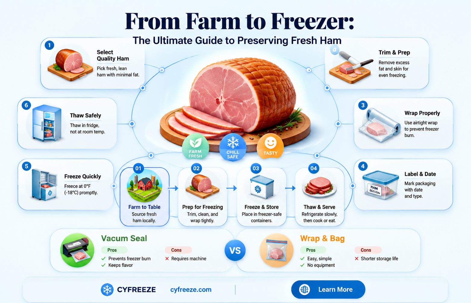 can you freeze fresh ham
