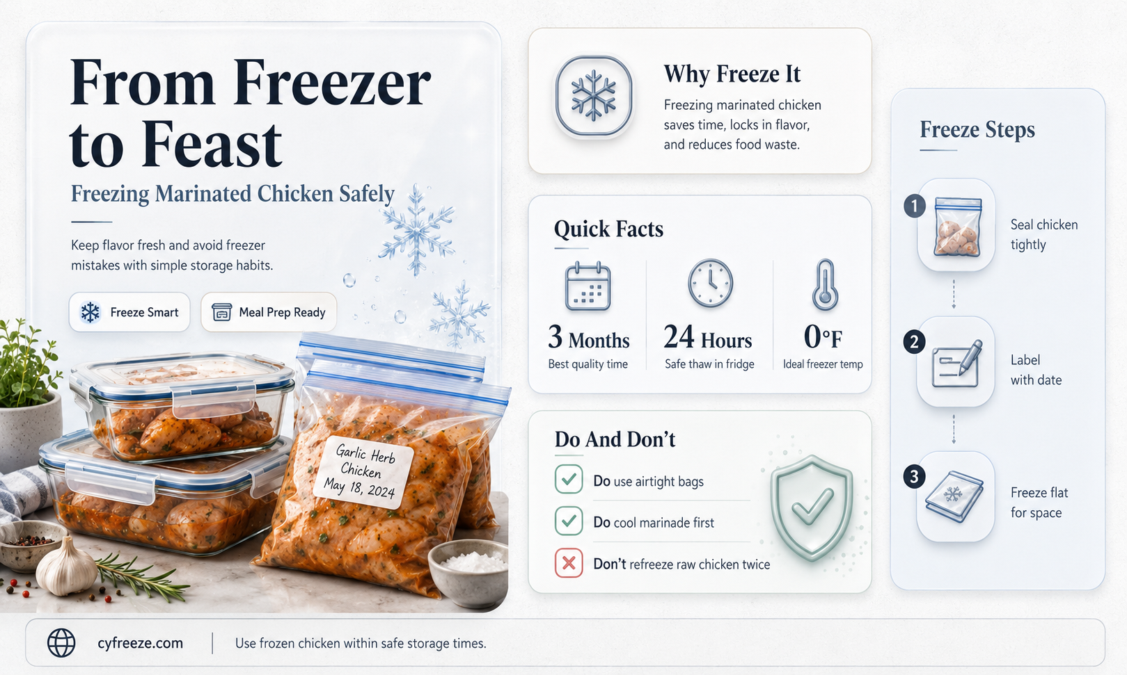 can you freeze raw marinated chicken