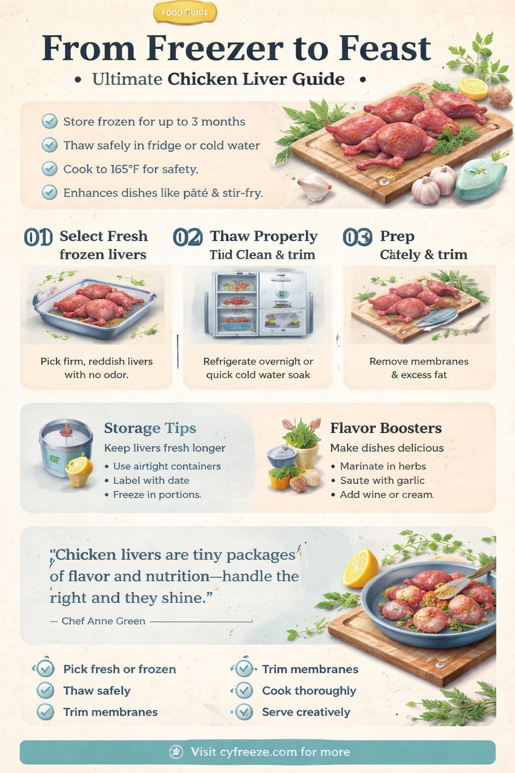 can you freeze chicken livers