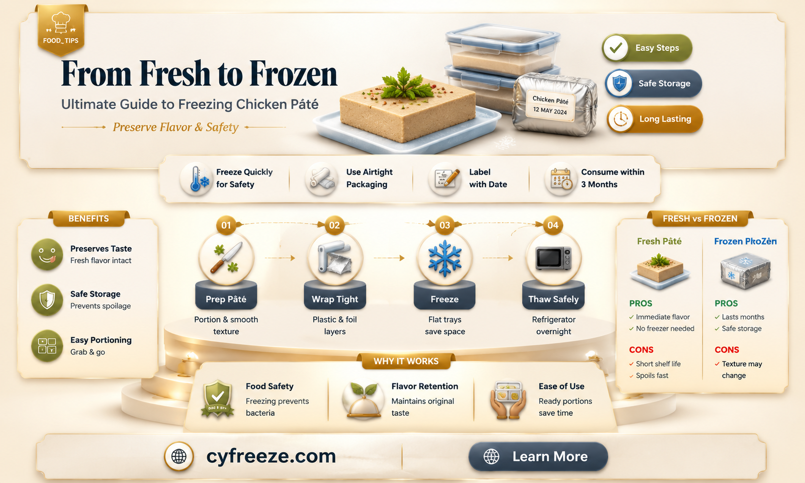 can you freeze chicken pate