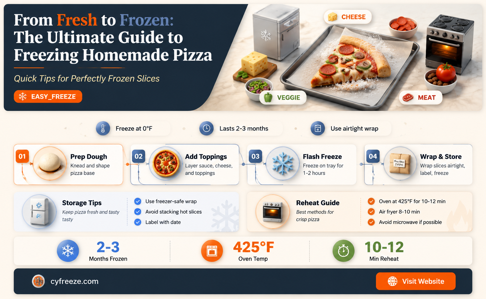 can you freeze fresh pizza