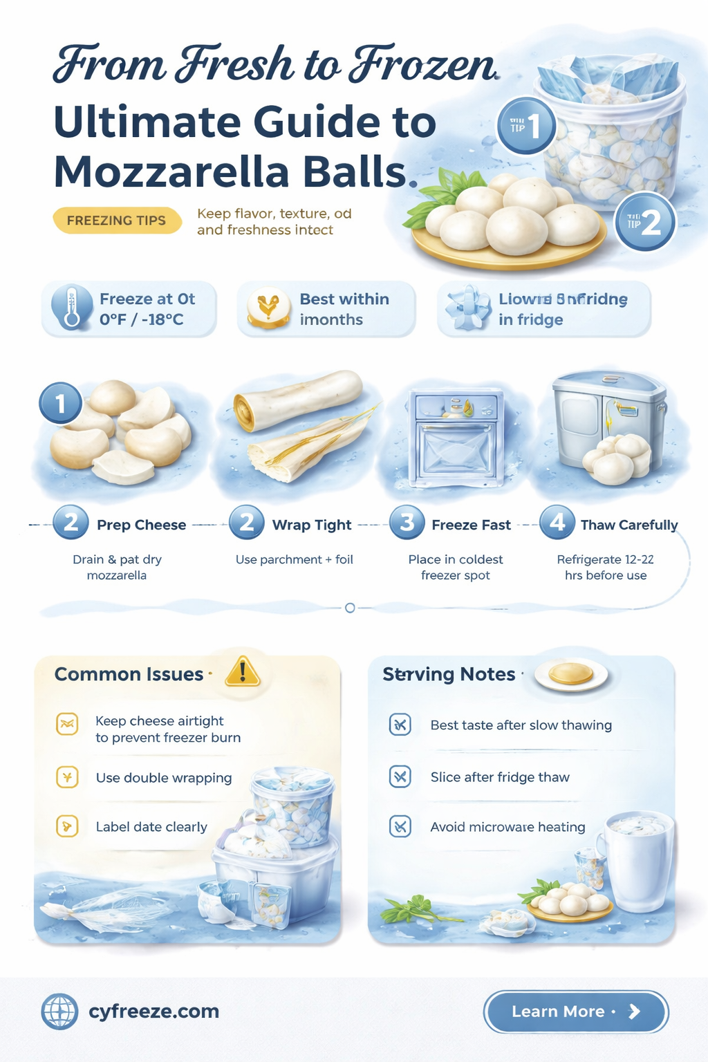can you freeze fresh mozzarella balls