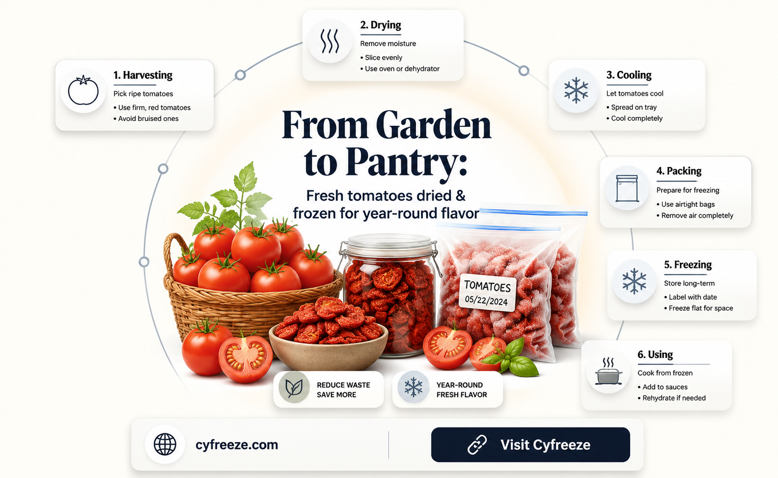 can you freeze dried tomatoes