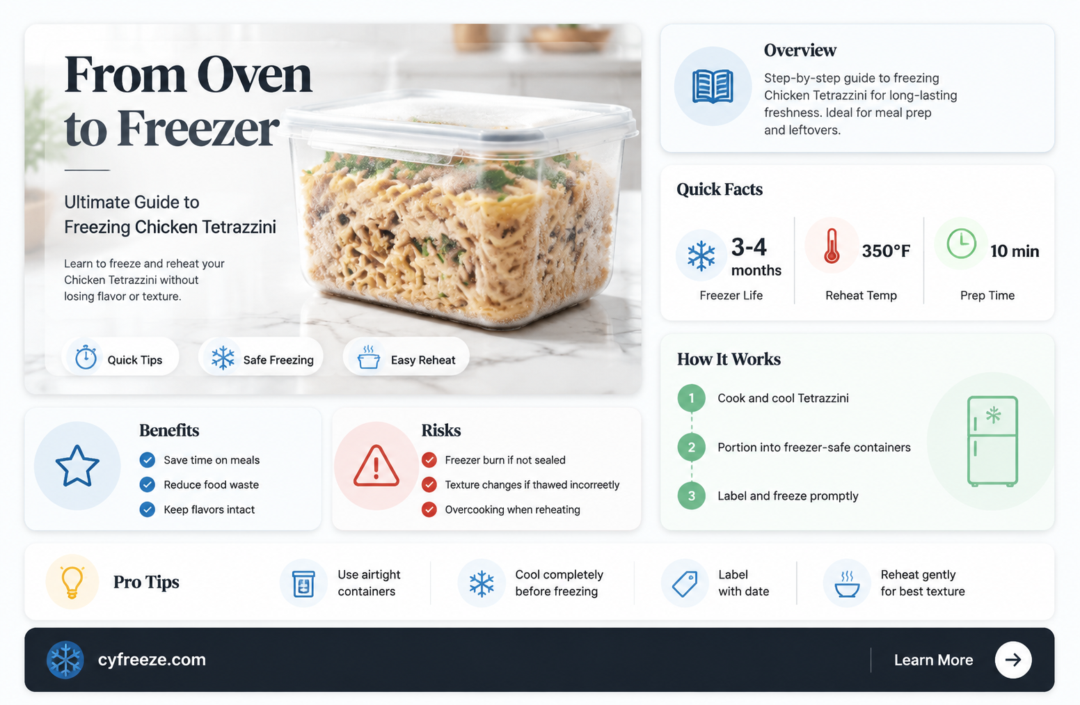 can you freeze chicken tetrazzini