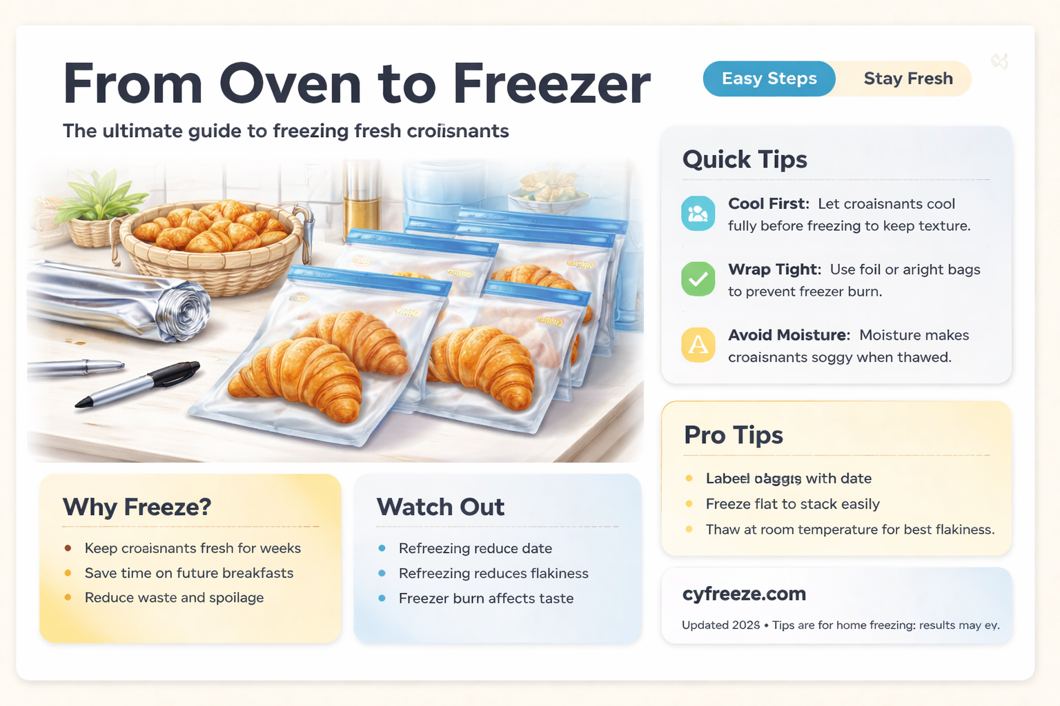 can you freeze fresh croissants