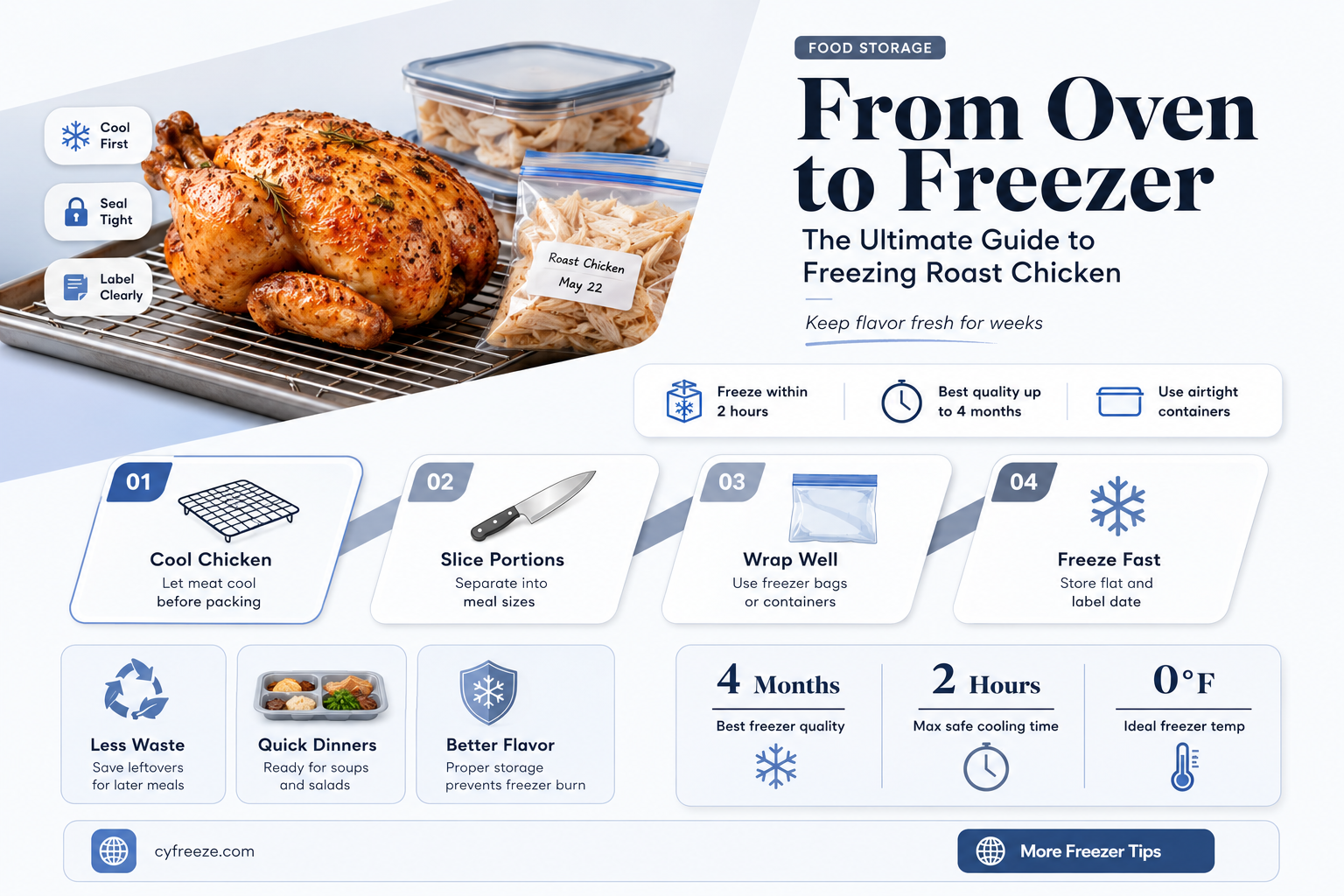 can you freeze roast chicken