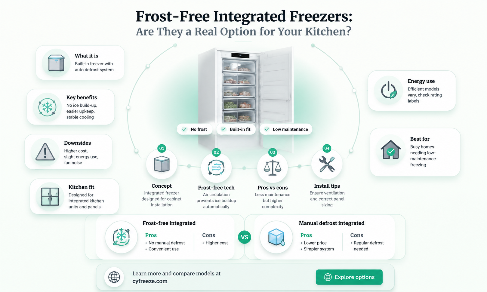 can you get frost free integrated freezer