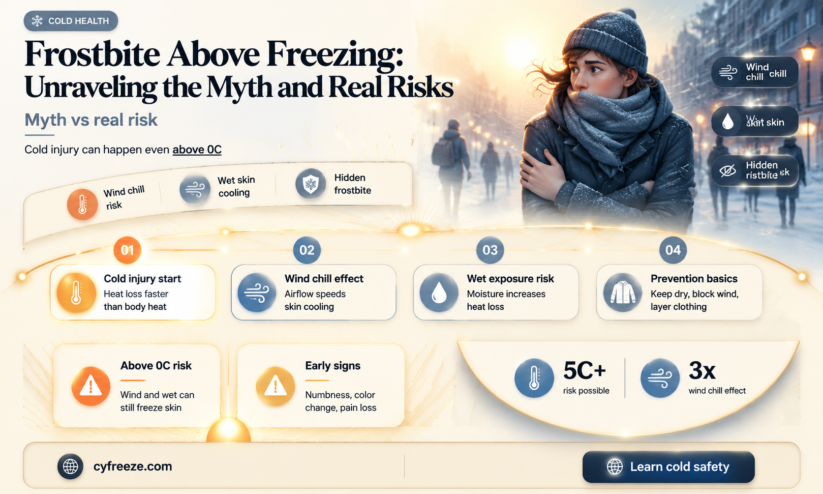 can you get frostbite above freezing