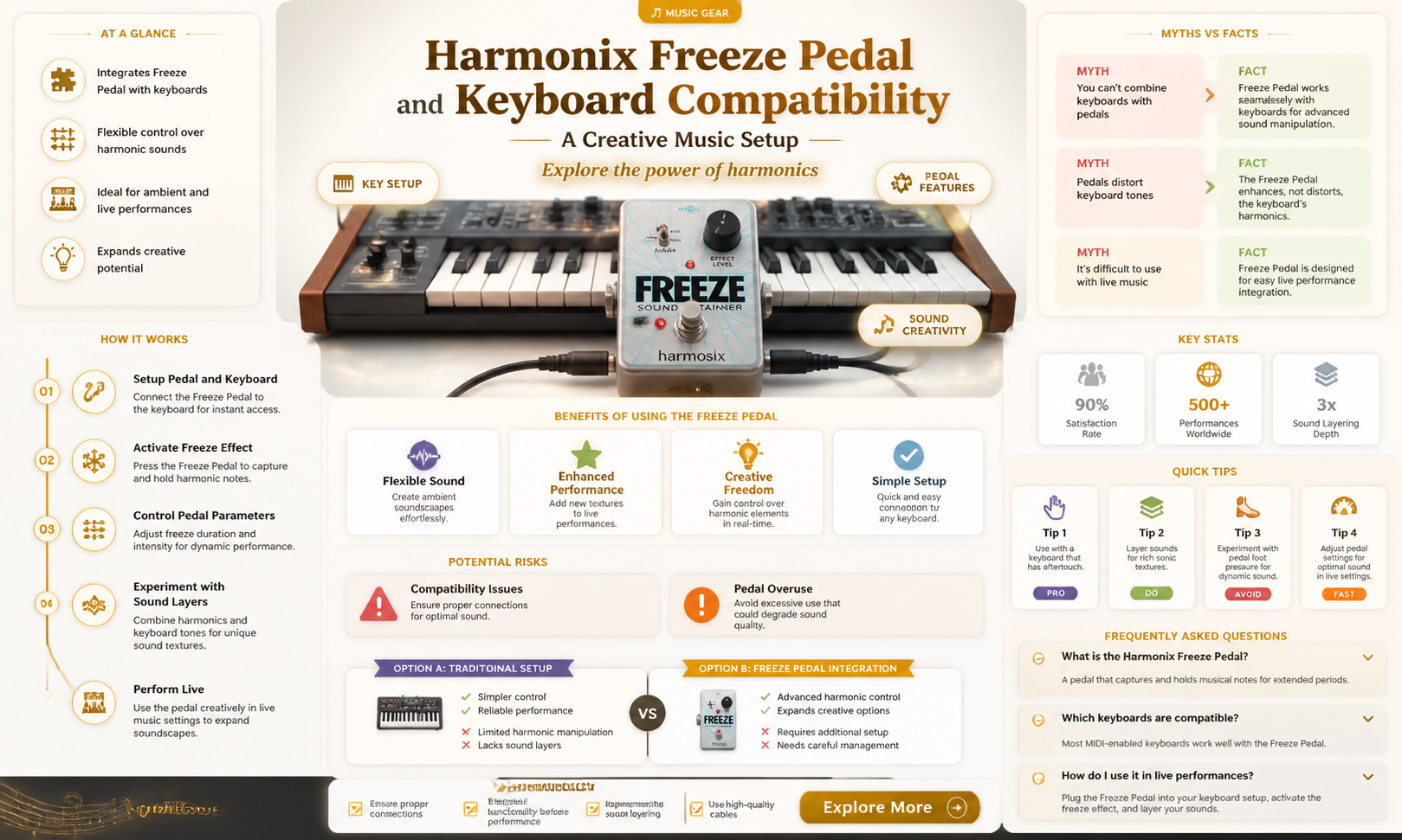 can use harmonix freeze pedal with keyboard