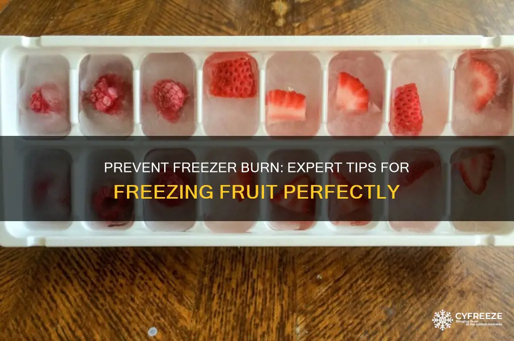 how can i freeze fruit without getting freezer burn