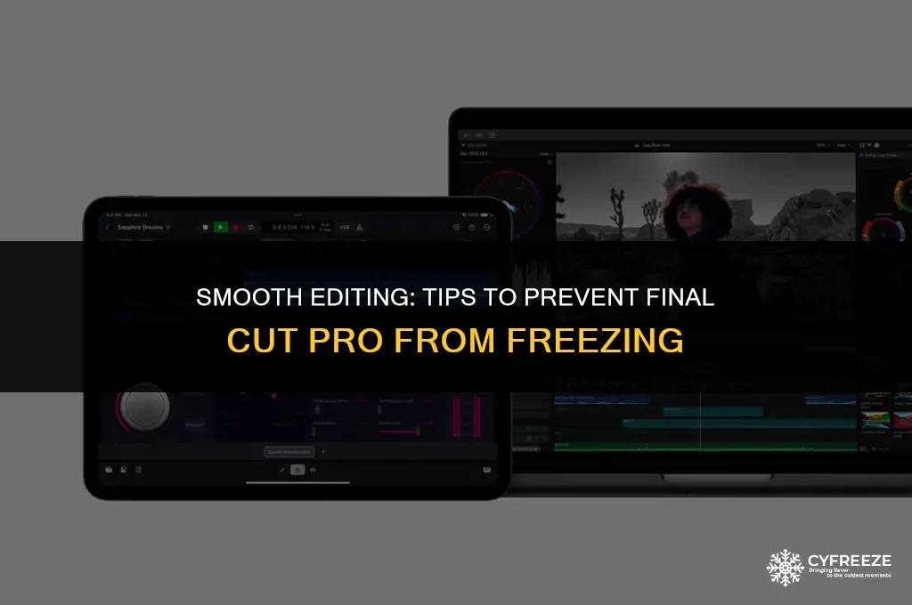 how can i make final cut pro not freeze