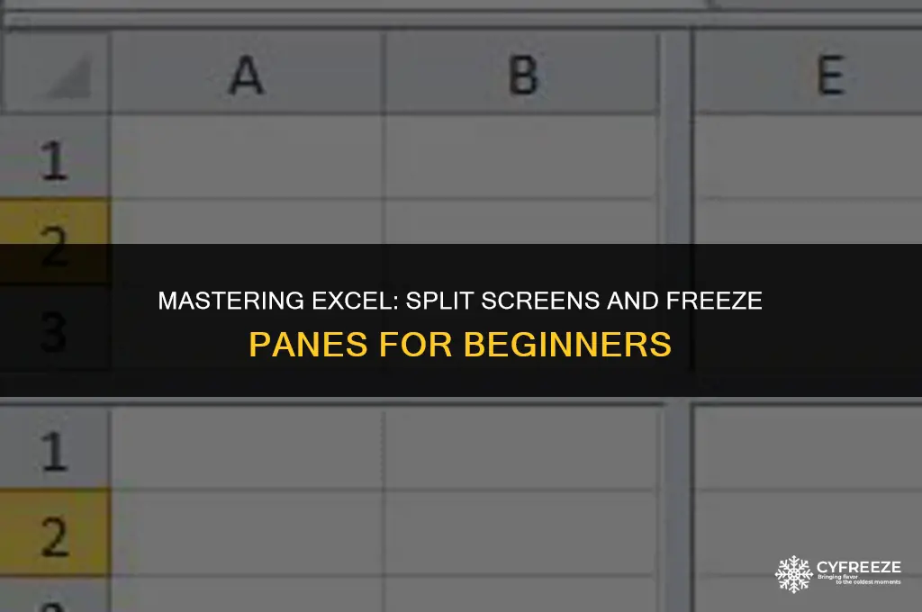 how can make my excel starter split screens or freeze