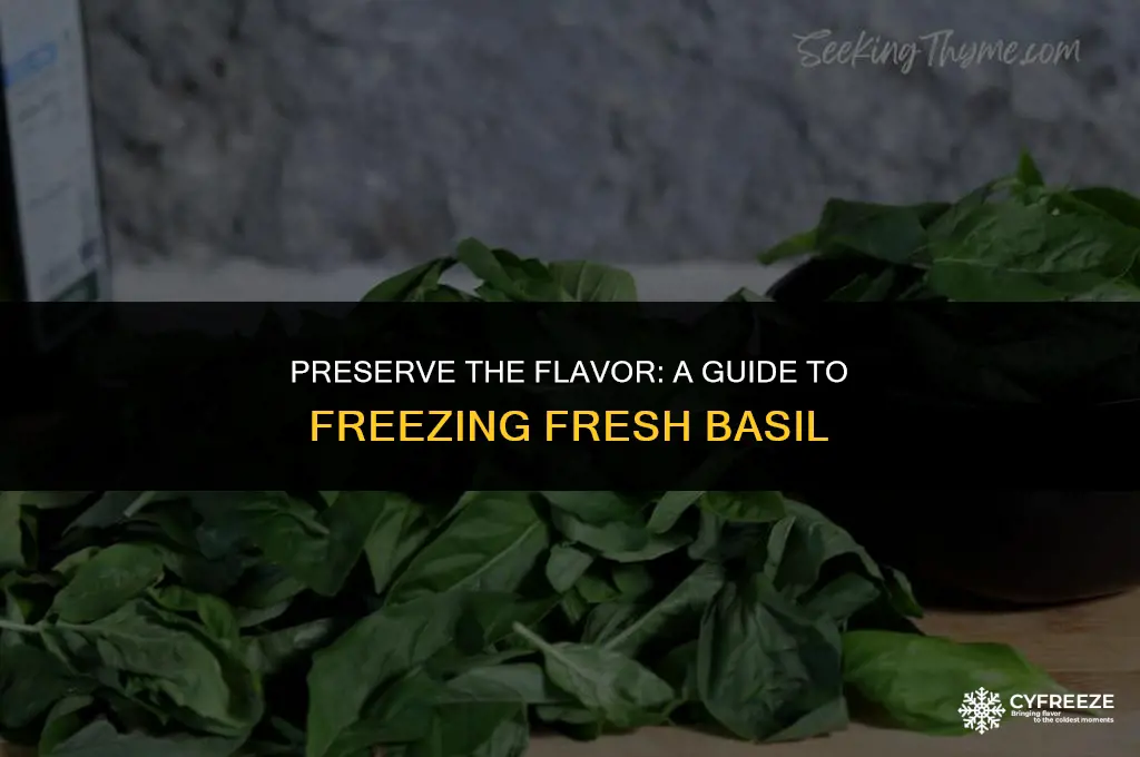 how can you freeze fresh basil