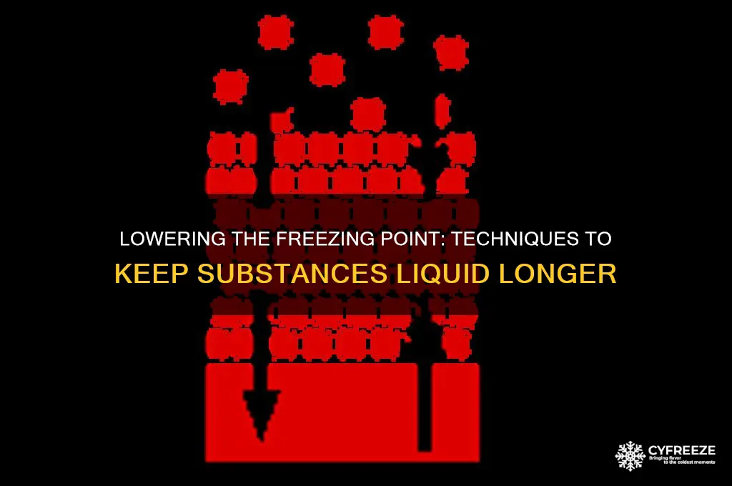how can you lower the freezing point of a substance