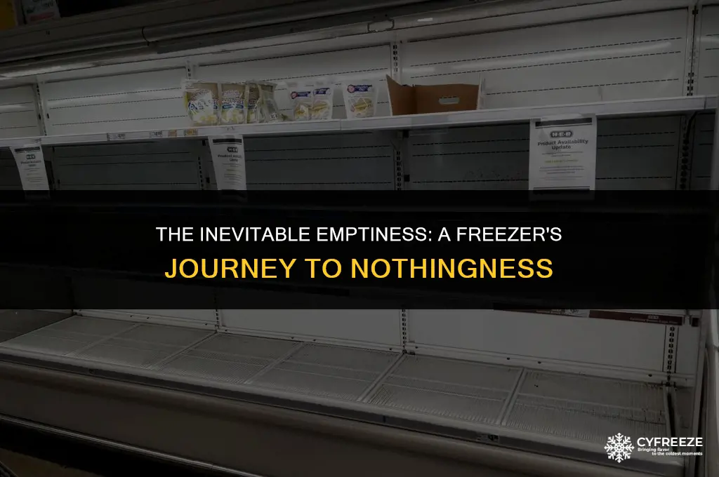 how close will a freezer get empty