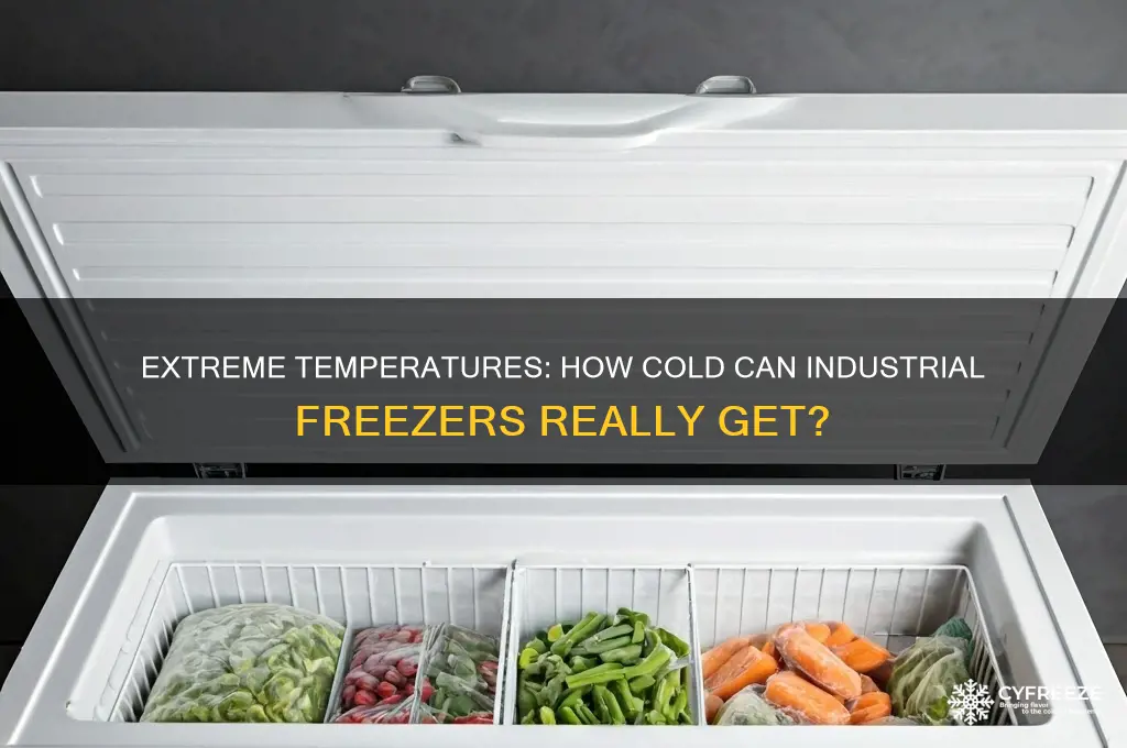 how cold can an industrial freezer get