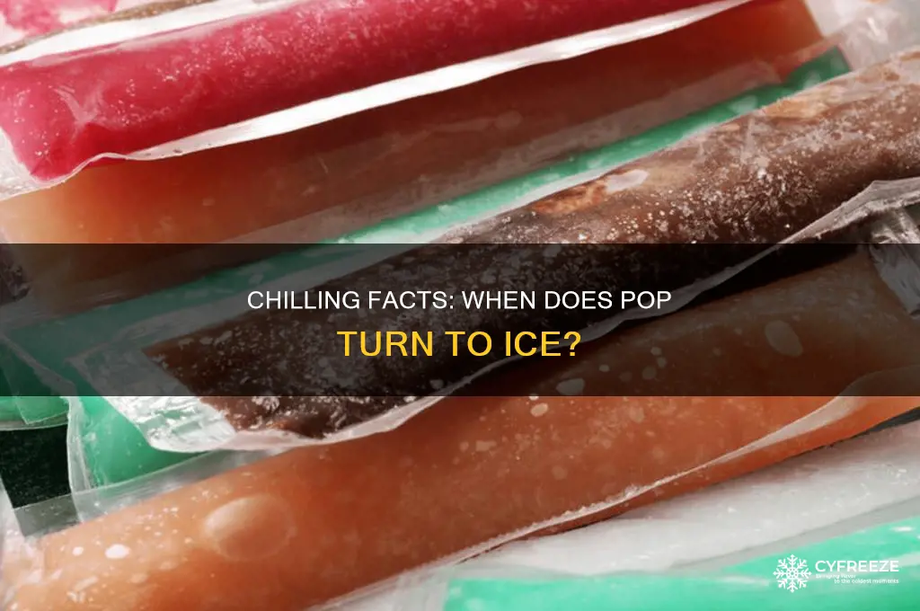 how cold can pop get before it freezes