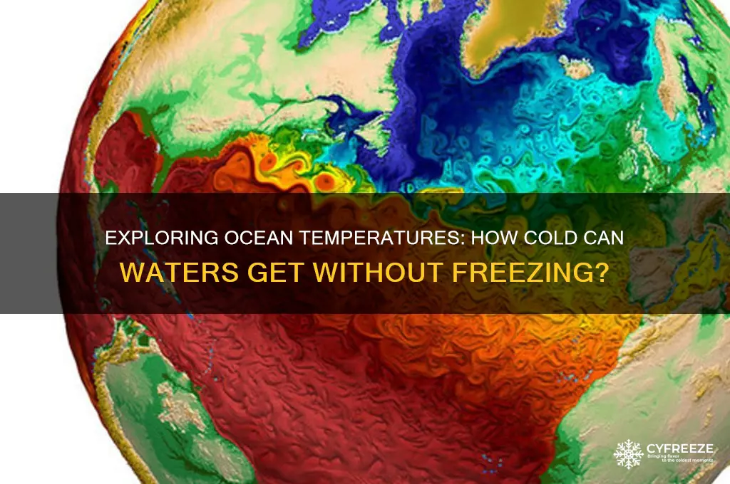 how cold can the ocean get without freezing