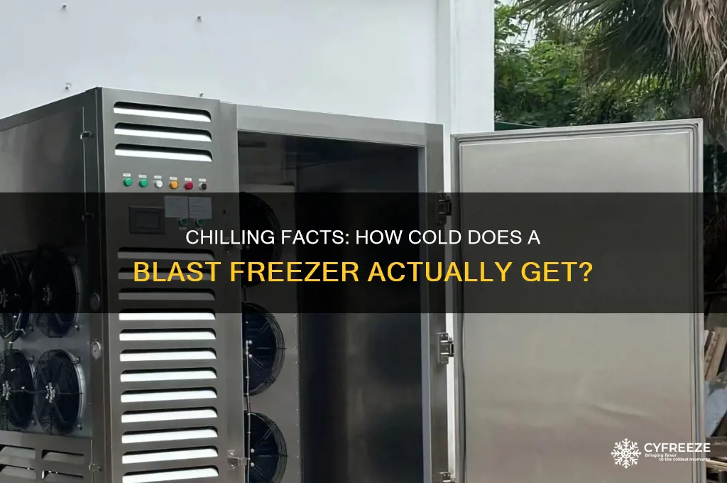 how cold does a blast freezer get