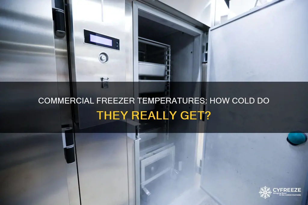 how cold does a commercial freezer get