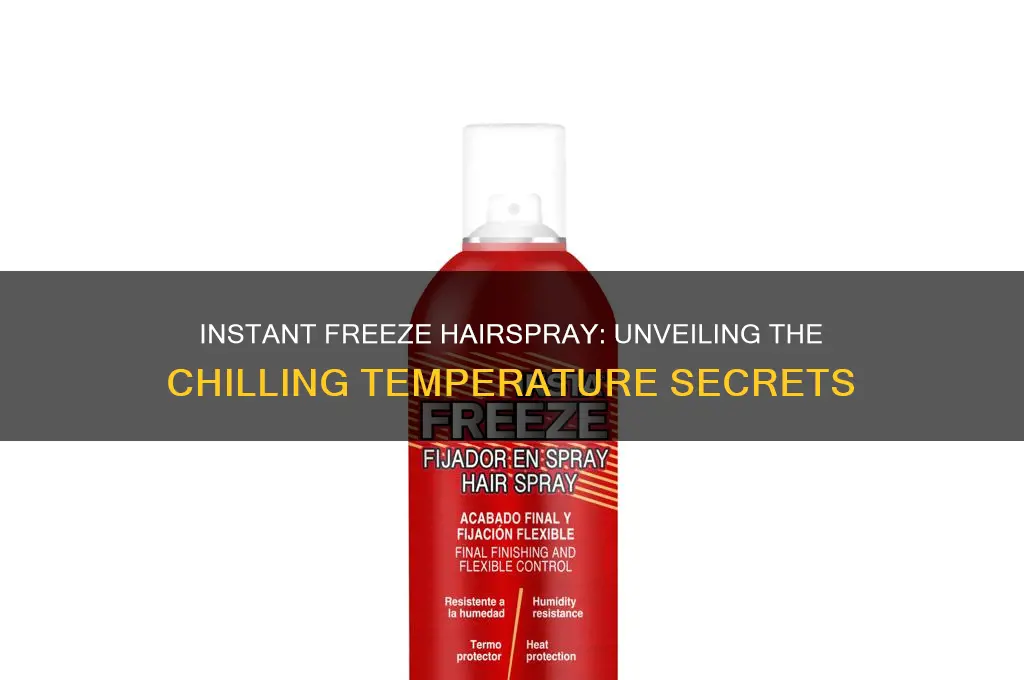how cold does instant freeze hairspray get