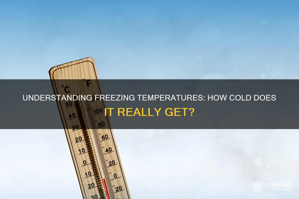 how cold is freezing temperature