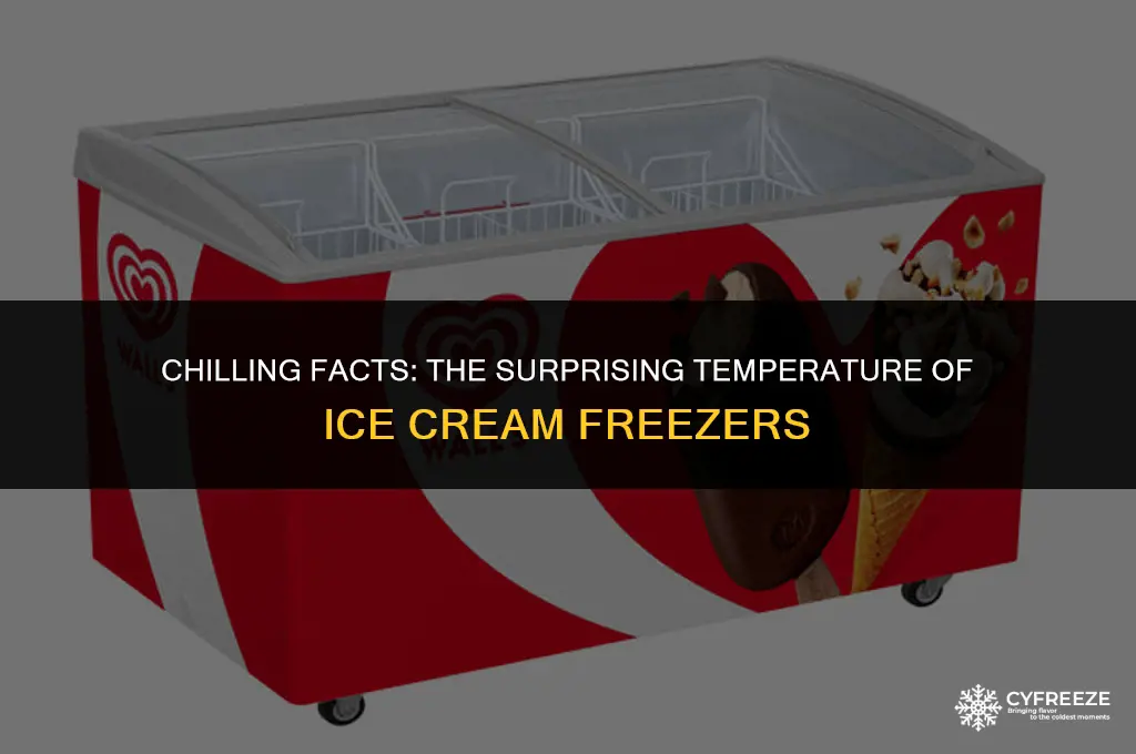 how cold is ice around in ice cream freezer